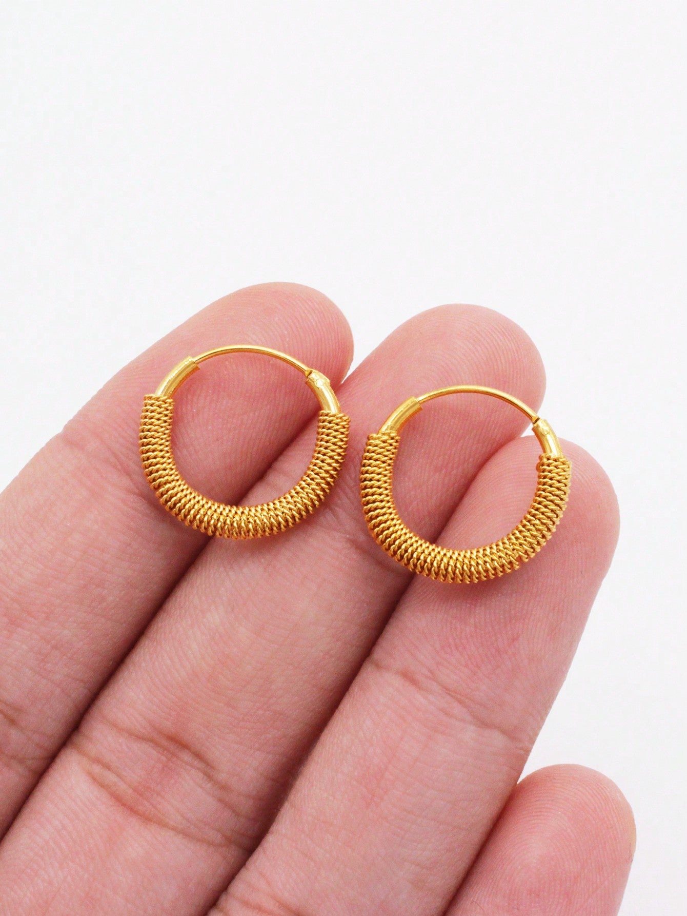 Earings Dubai earrings Gold plated Small hoops ear rings jewelry earing earrings piercings African wedding gifts for women-Gold-1