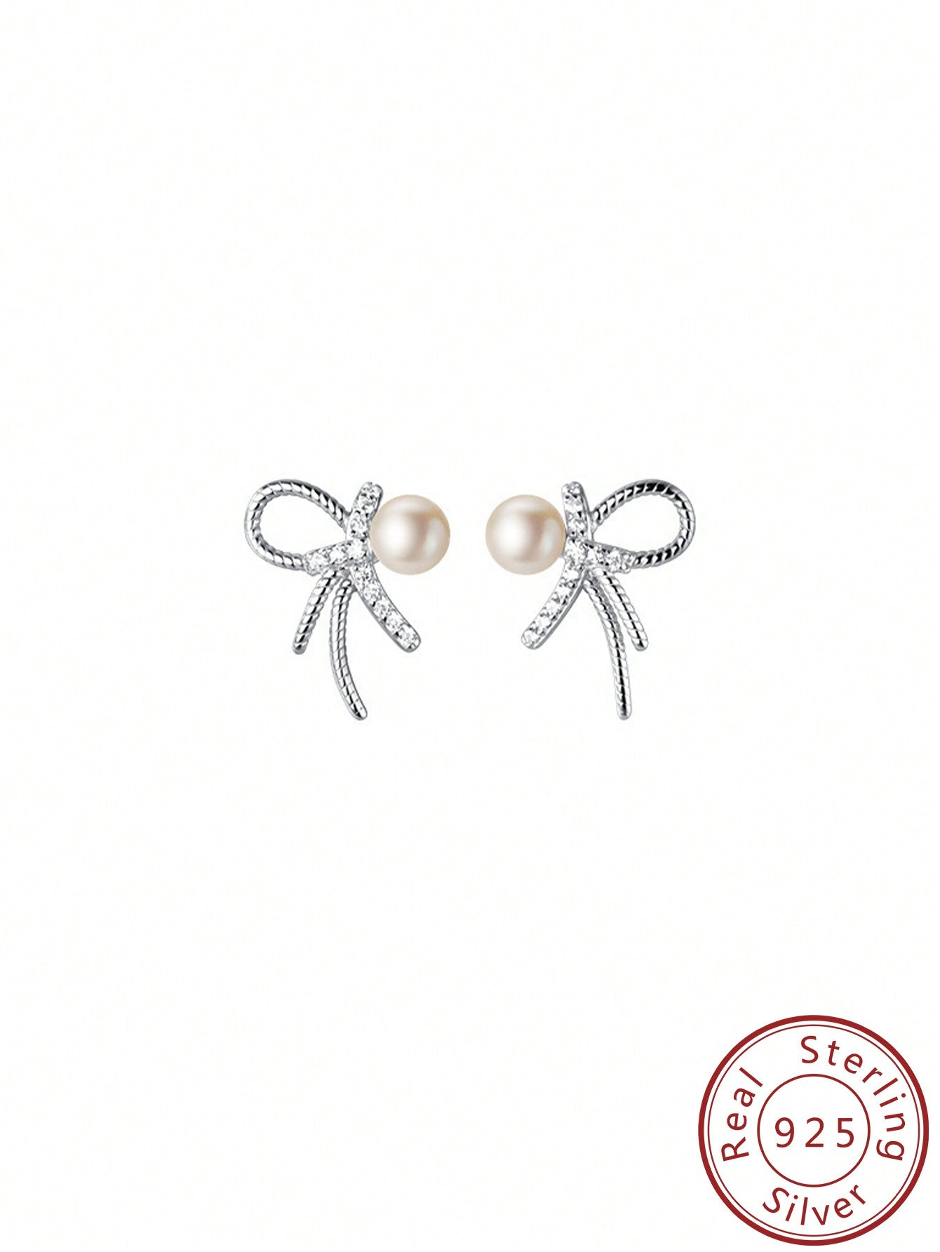 Fine Stud Earrings-Silver-1