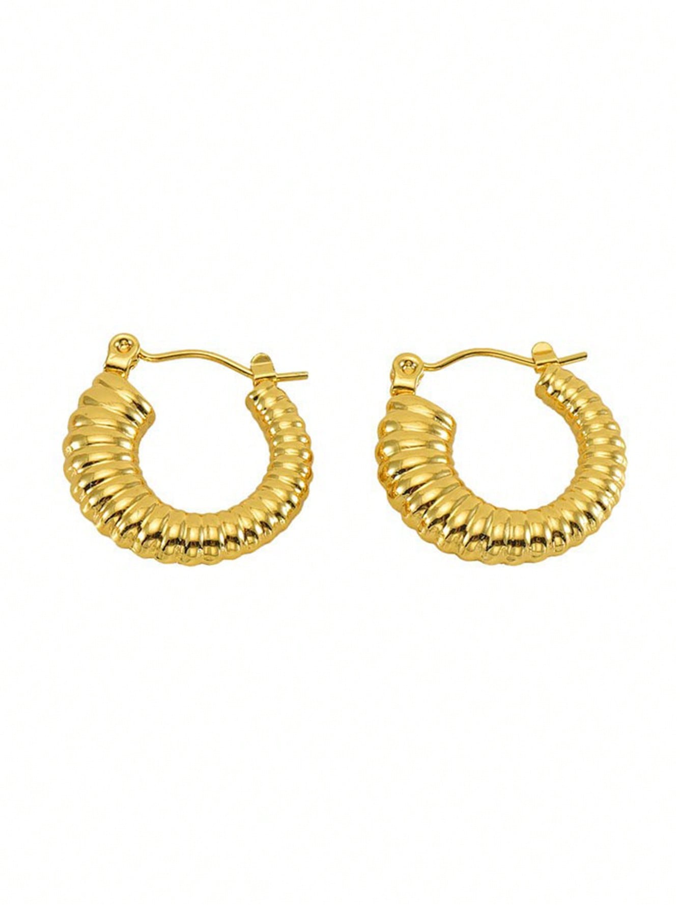 1pair Women's Geometric Hoop Earrings For Daily Wear, Fashionable And Versatile Ear Accessories--1