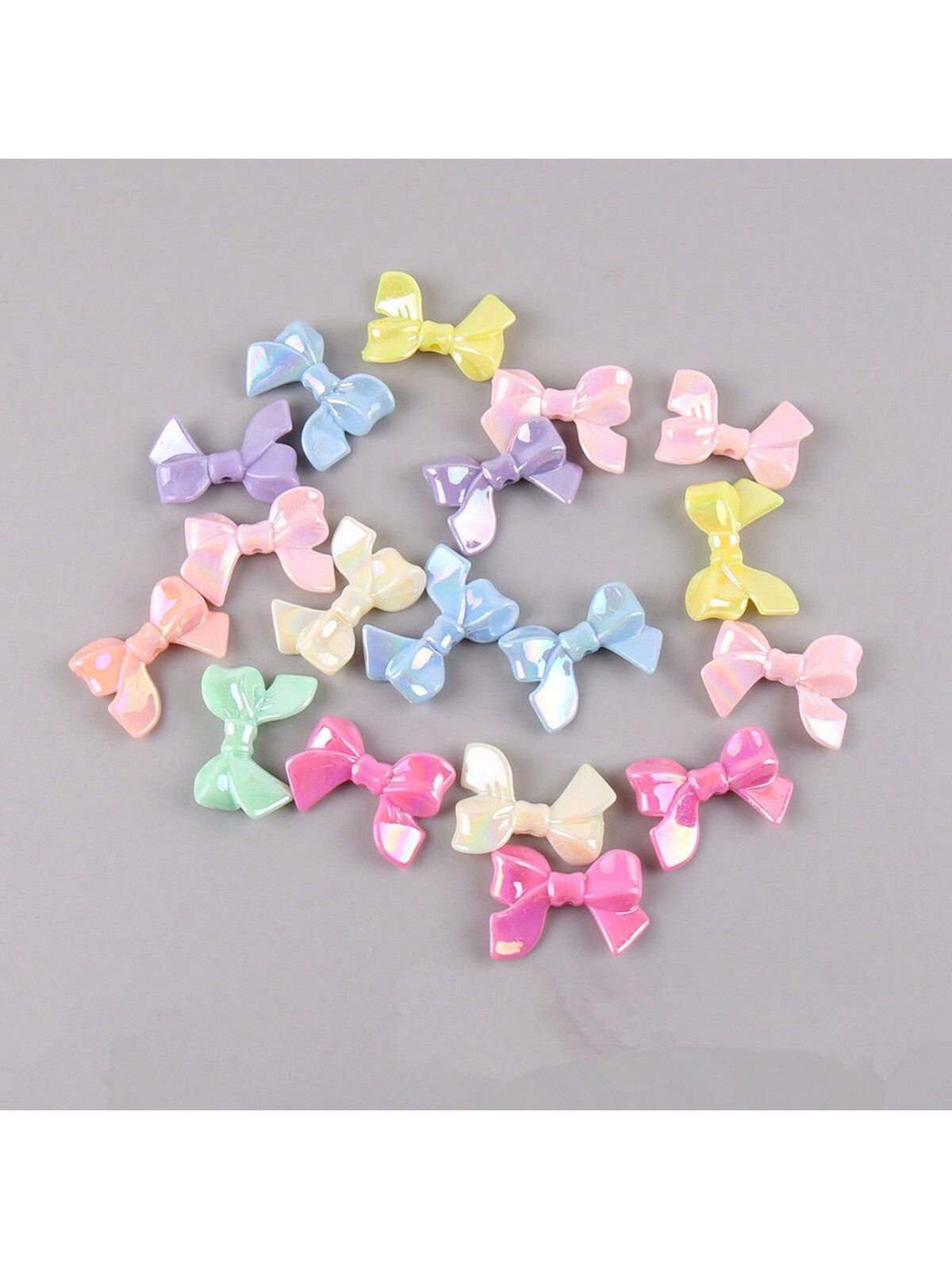 7 Styles Colorful Plated Diy Jewelry - Bow Tie, Hair Accessories, Cartoon Characters, Braided Bracelet, Loose Beads Materials--1