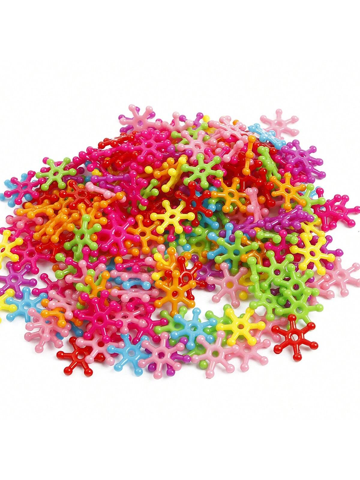 Mixed Color Acrylic Beads Snowflake Hand Craft Jewelry Making DIY Jewelry-Multicolor-1