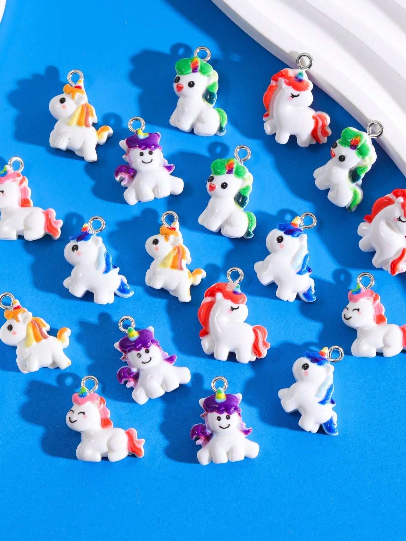 Random Style Cute Ocean Animals, Unicorn, Domestic Animals Diy Jewelry Making Accessories, Including Necklace, Earrings, Pendant, Keychain--1