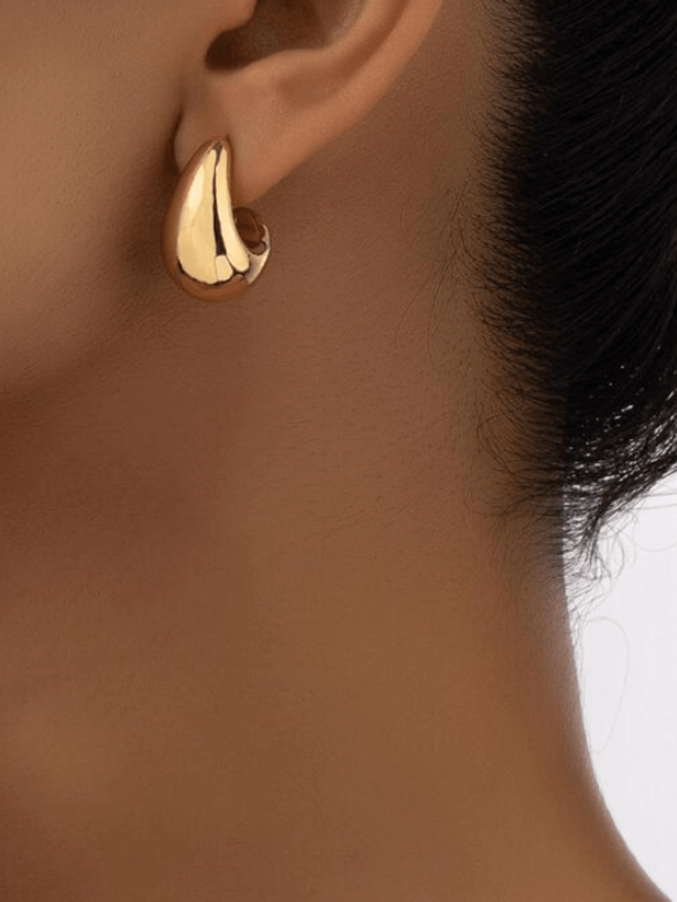 1pair Minimalist Style Earrings-Yellow Gold-1