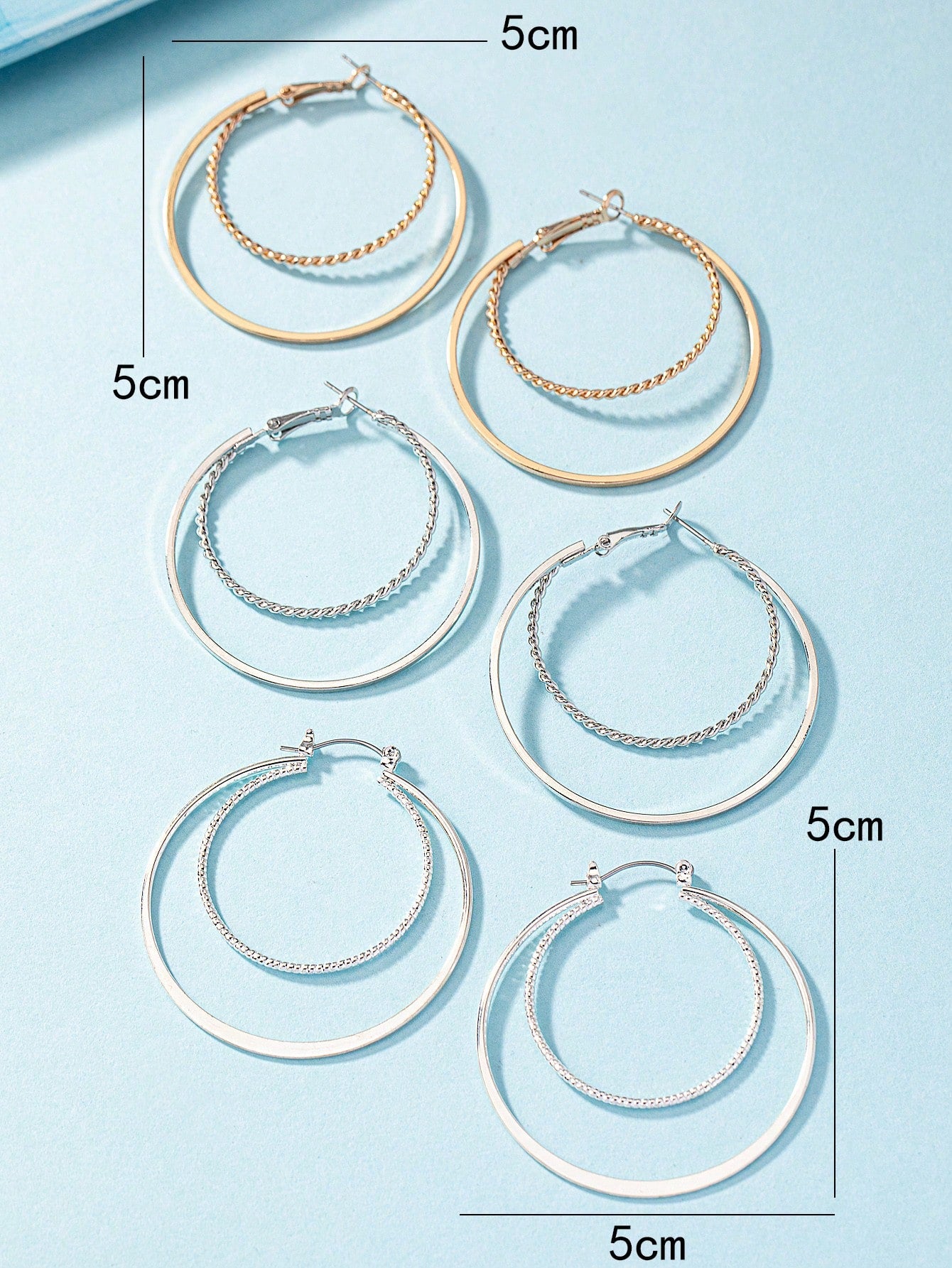 Minimalist Large Size Big Round Shaped Hoop Earrings For Women Girls Elegant Leisure Style Daily Casual--1