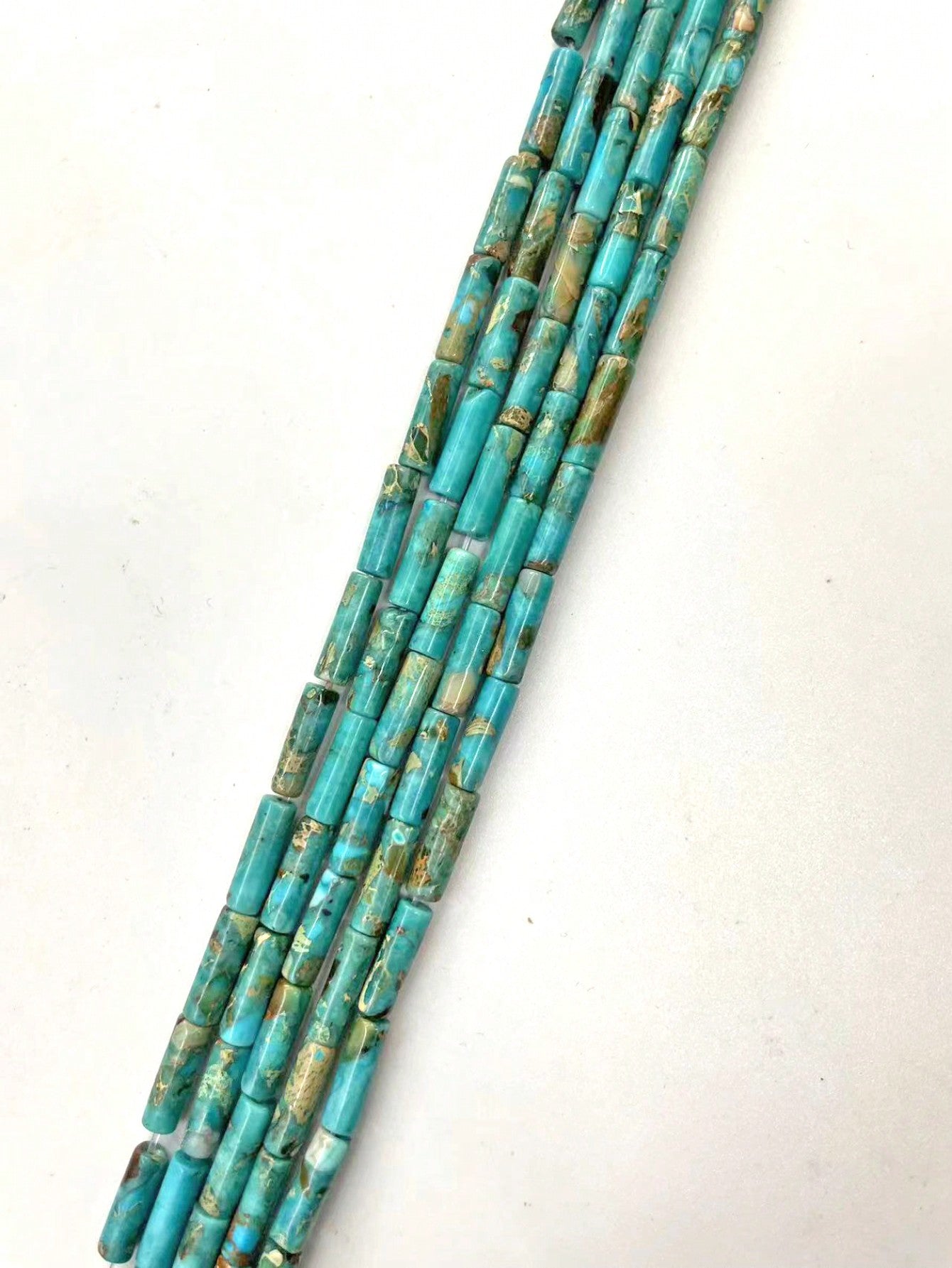 A String Of 14 Round Turquoise Blue Imperial Stone DIY Bracelets, Necklaces, Sweater Chains Suitable For Birthday Party Accessories-Blue-1