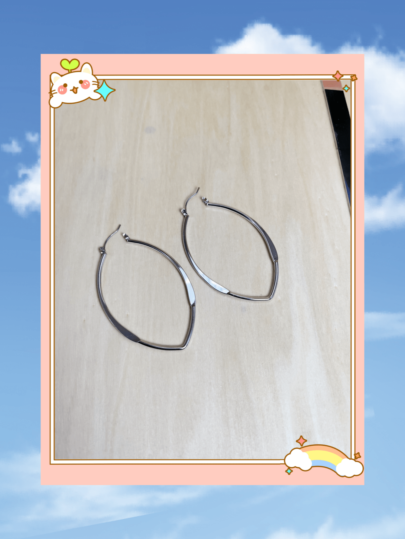 Women'S Silver Color Fashionable Hoop Earrings-Silver-1