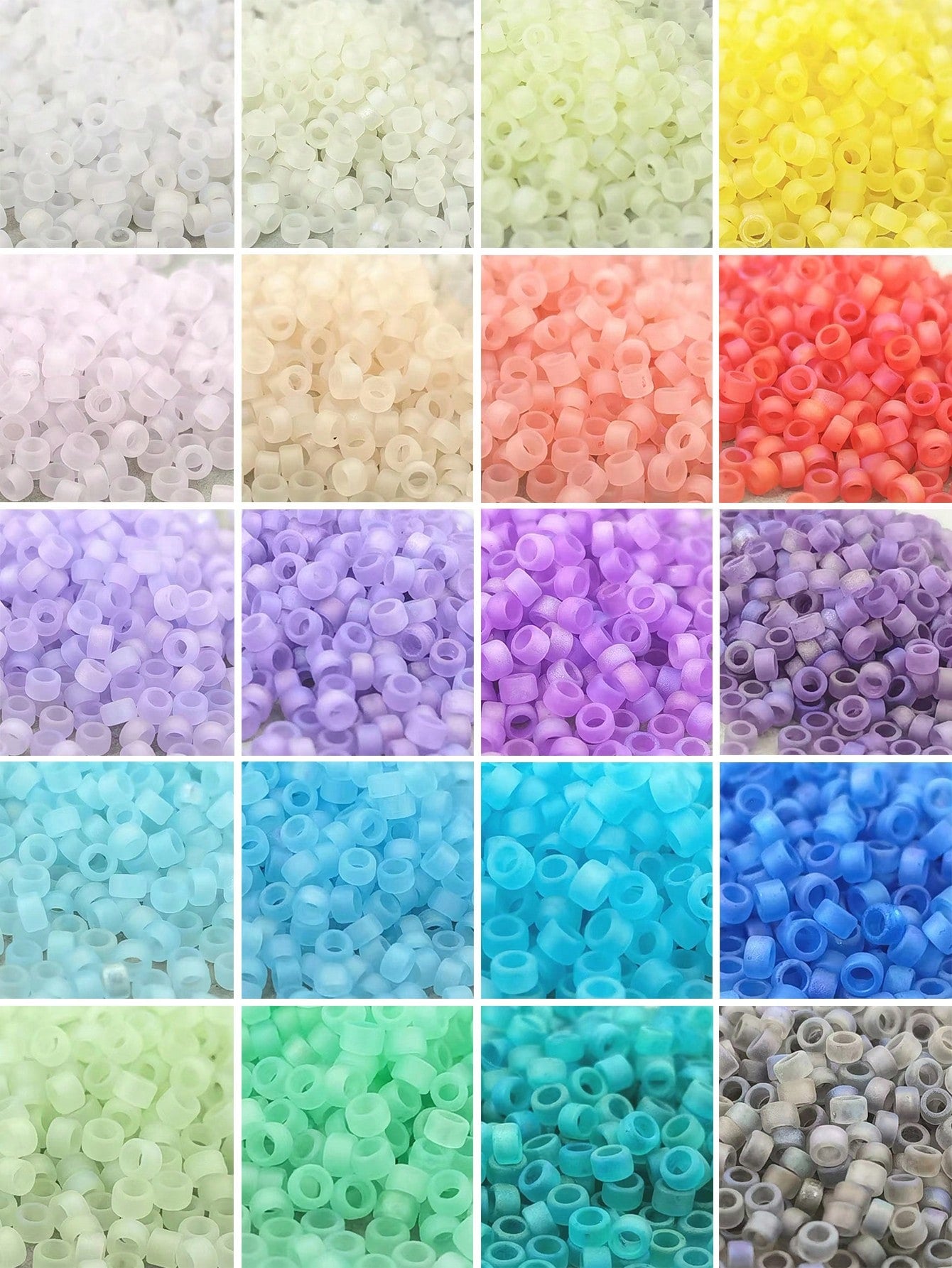 100g 0.25mm Matte Frosted Antique Beads In 20 Colors Suitable For Diy Bracelets, Necklaces, Wristbands--1