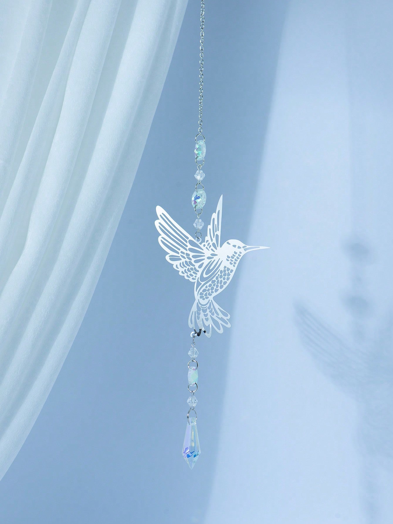 1 Piece Crystal Catcher Hanging Window Sun Prism Hummingbird Pendant Suitable For Decorating Interior-Multicolor-1