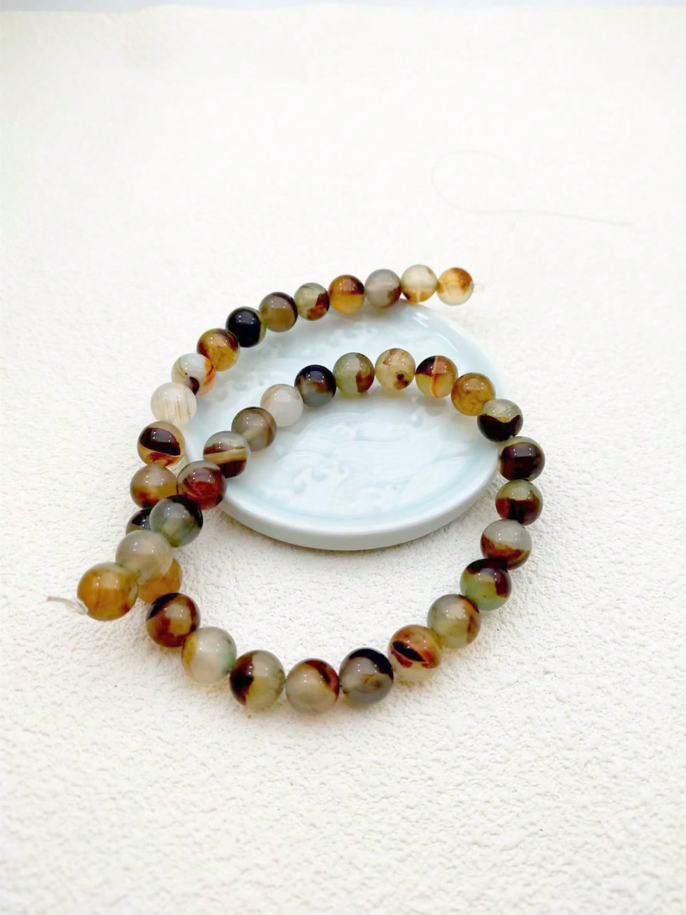 38 Pieces Of Agate Stone Can Be Used As Bracelets And Necklaces-Multicolor-1