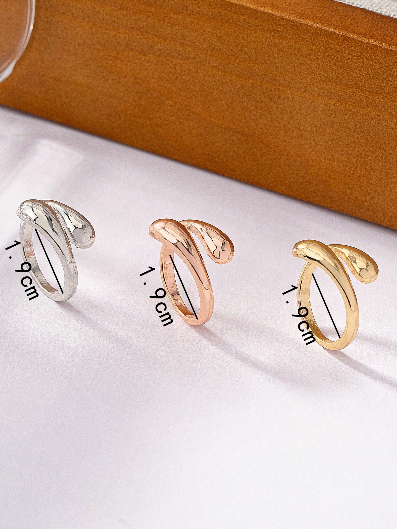 Smooth Double Ball Beads Rings For Woman And Girls Geometric Wedding Couple Ring Aesthetic Jewelry Gift--1