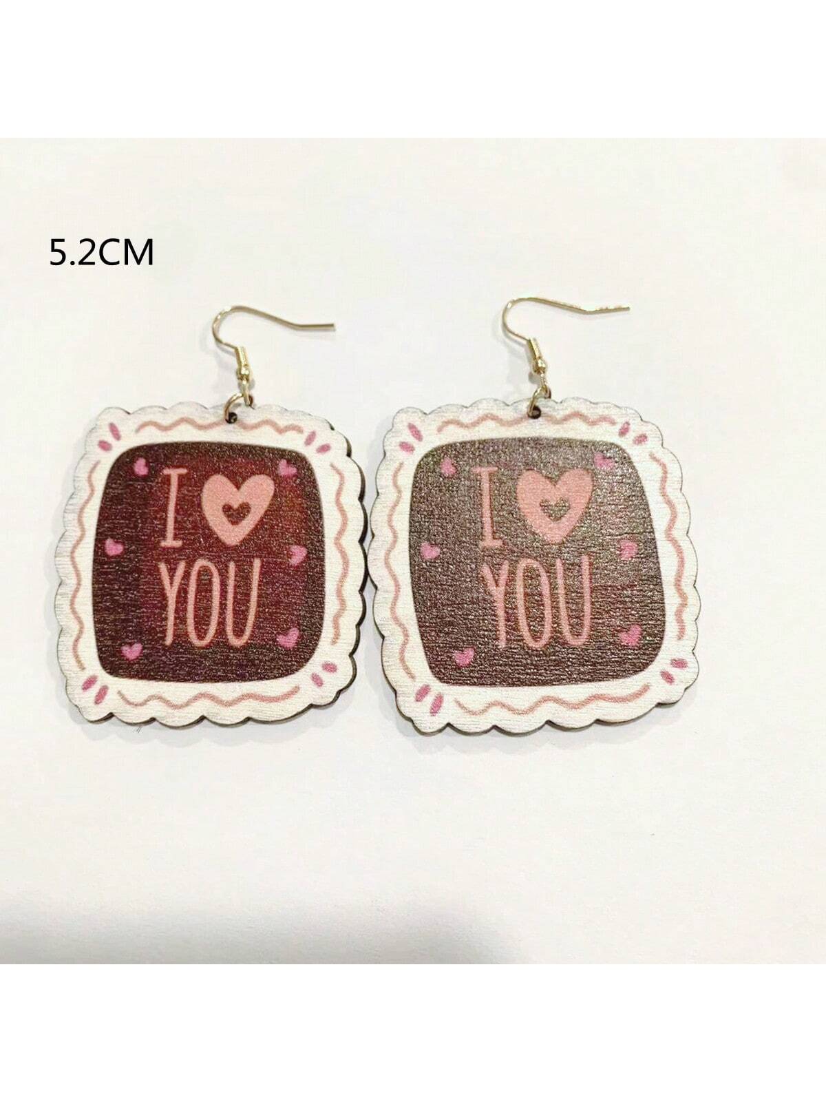 Wooden Printed Earrings Suitable For Daily Wear-Multicolor-1