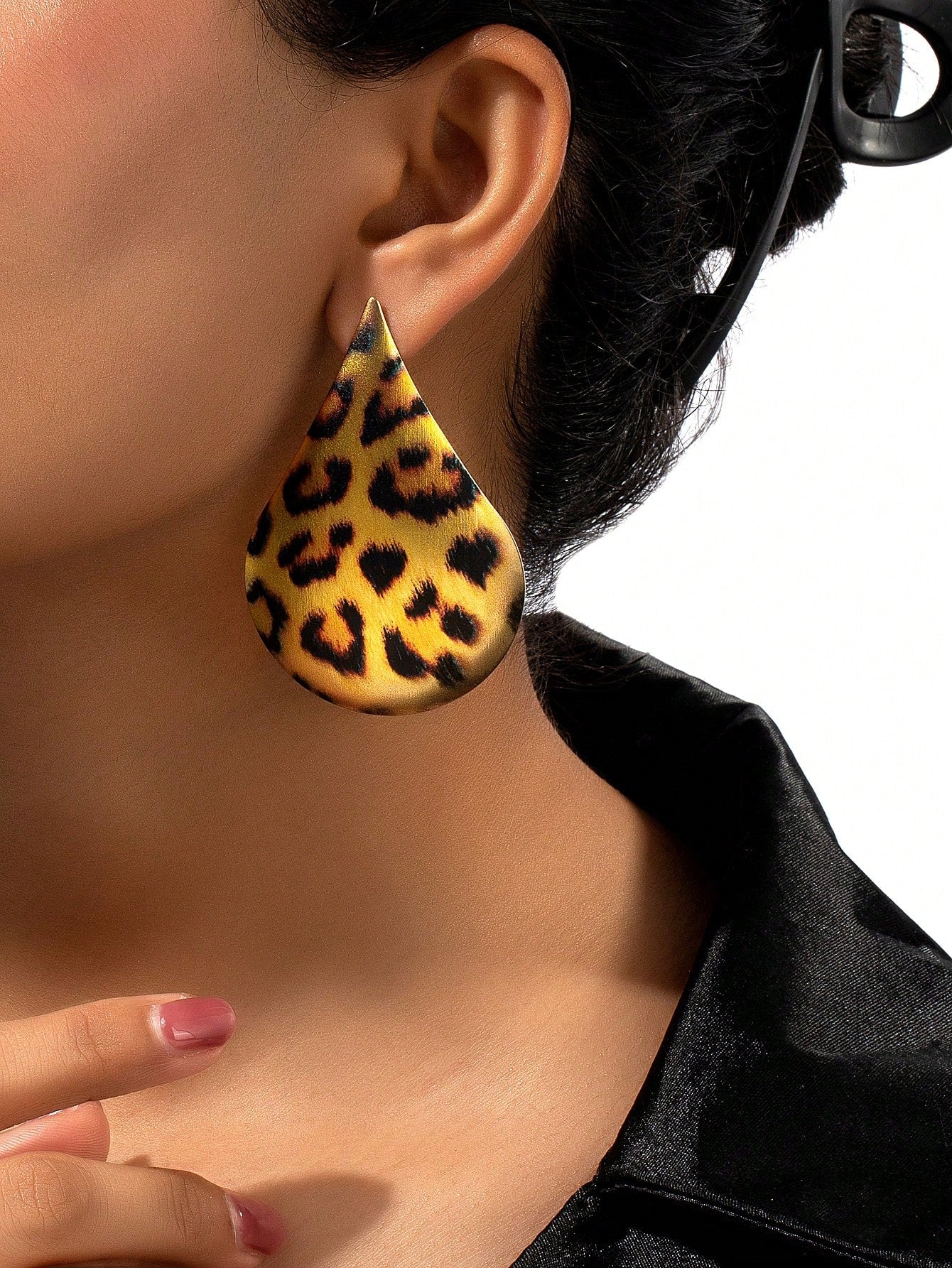 1pair Irregular Geometric & Waterdrop Shaped European & American Retro Style Exaggerated Fashion Earrings-Yellow Gold-1