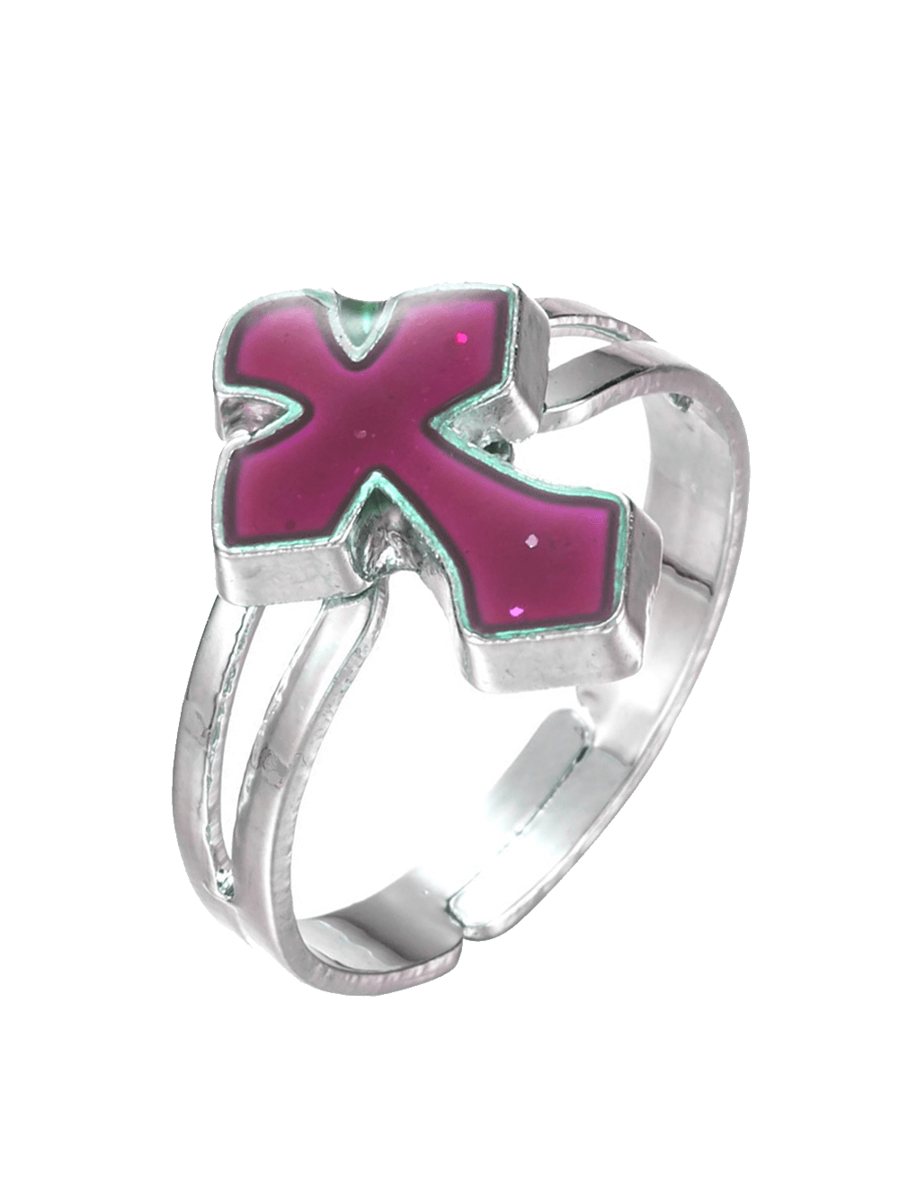 1 Heart-Warming Color-Changing Ring With Various Styles To Choose From, Suitable For Men And Women To Wear On Christmas, Birthdays, Halloween, Etc.--1