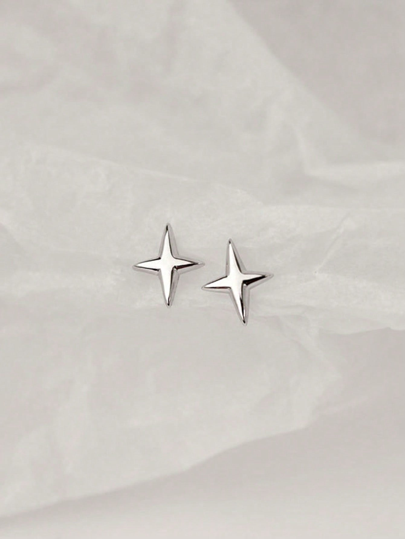 1pair Simple S925 Silver Star Stud Earrings, Perfect For Women To Wear In Daily Party And Also As Gifts For Classmates And Friends On Festival--1