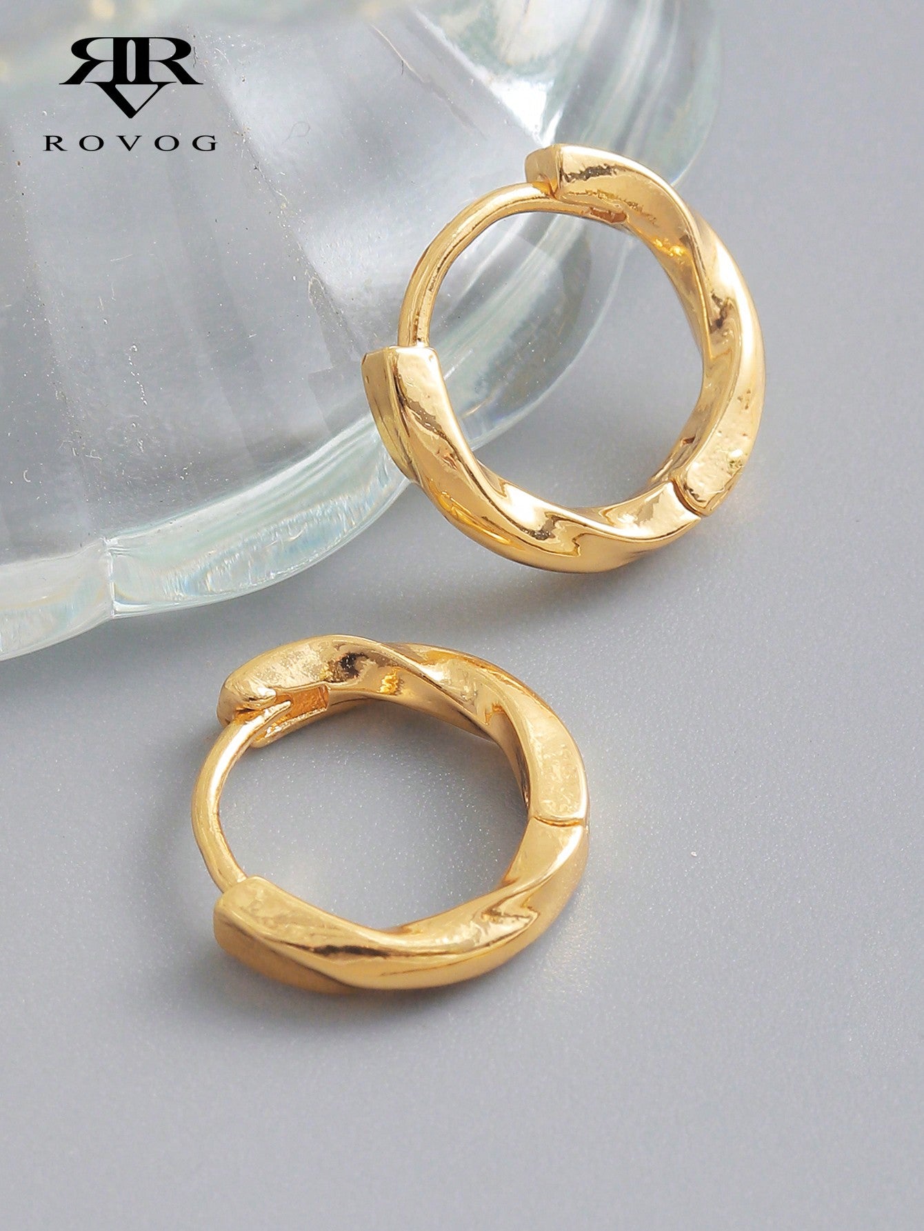 1pair Elegant Twisted Hoop Earrings With Simple And Delicate Design For Daily Wear--1