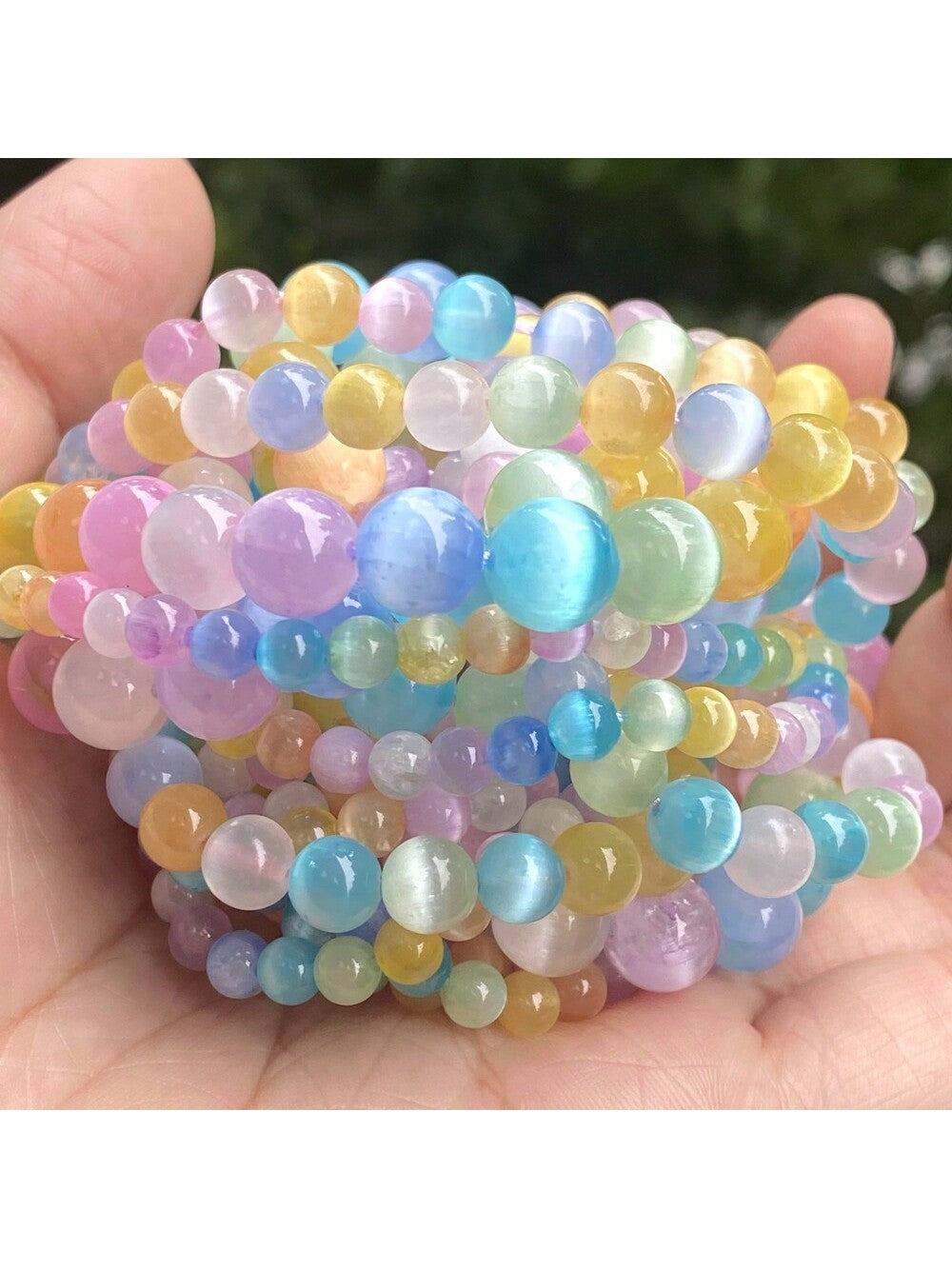 45/59/90pcs 4/6/8mm Stone Beads Multicolor Round Spacer Beads For DIY Jewelry Making DIY Charms Necklace Bracelets Accessories-Multicolor-1