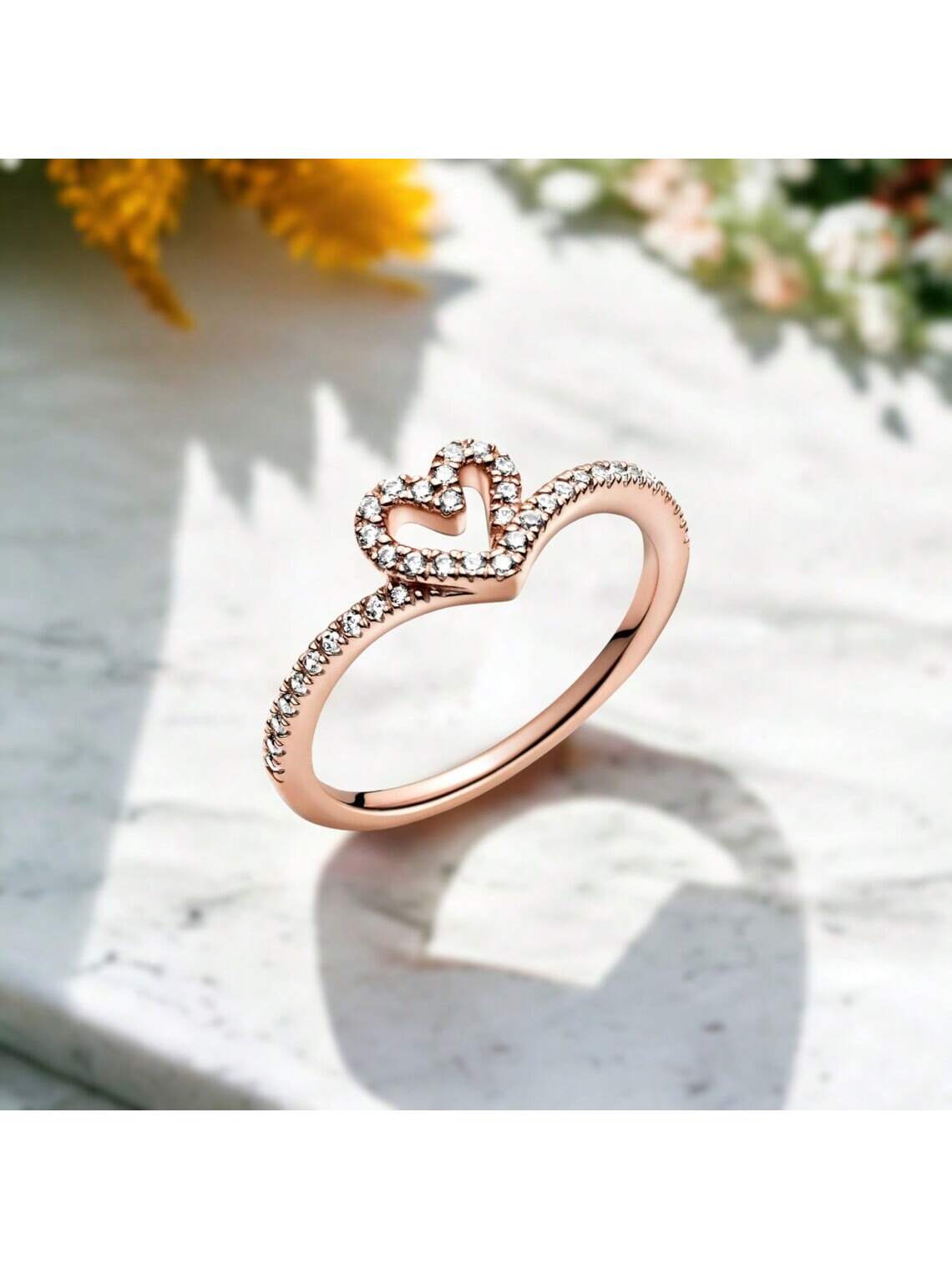 1pc Luxurious Sparkling Crossed Heart Shaped 925 Sterling Silver Ring Suitable For Women's Wedding, Festival, Vacation, Party Wear-Rose Gold-1