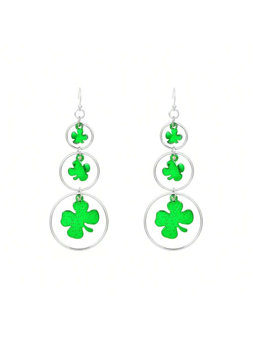 St. Patrick's Day Accessory Alloy Tassel Party Earrings--1