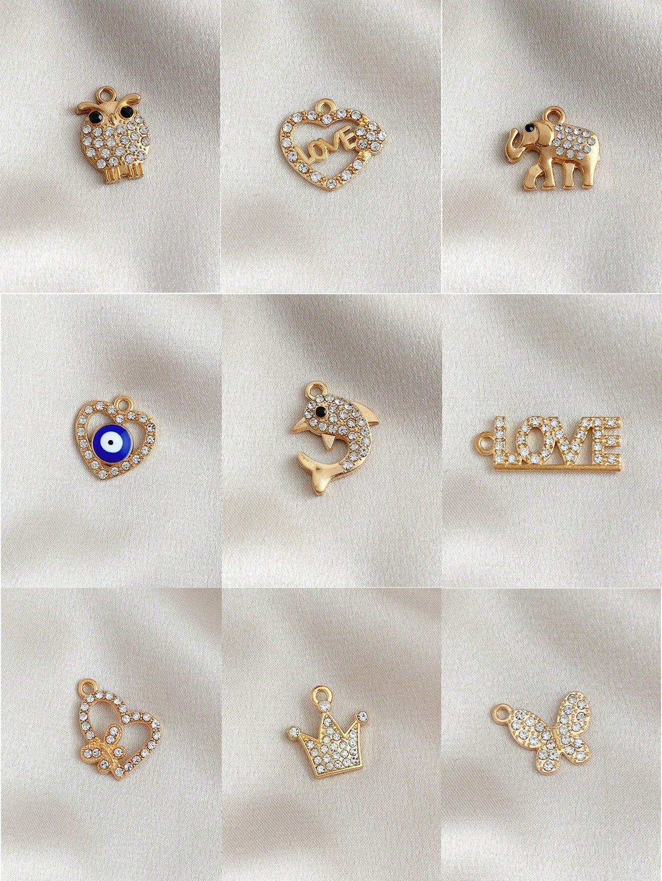 20pcs Zinc Alloy Gold Charms DIY Pendant For Bracelet Necklace Earrings Jewelry Making Jewelry Supplies--1