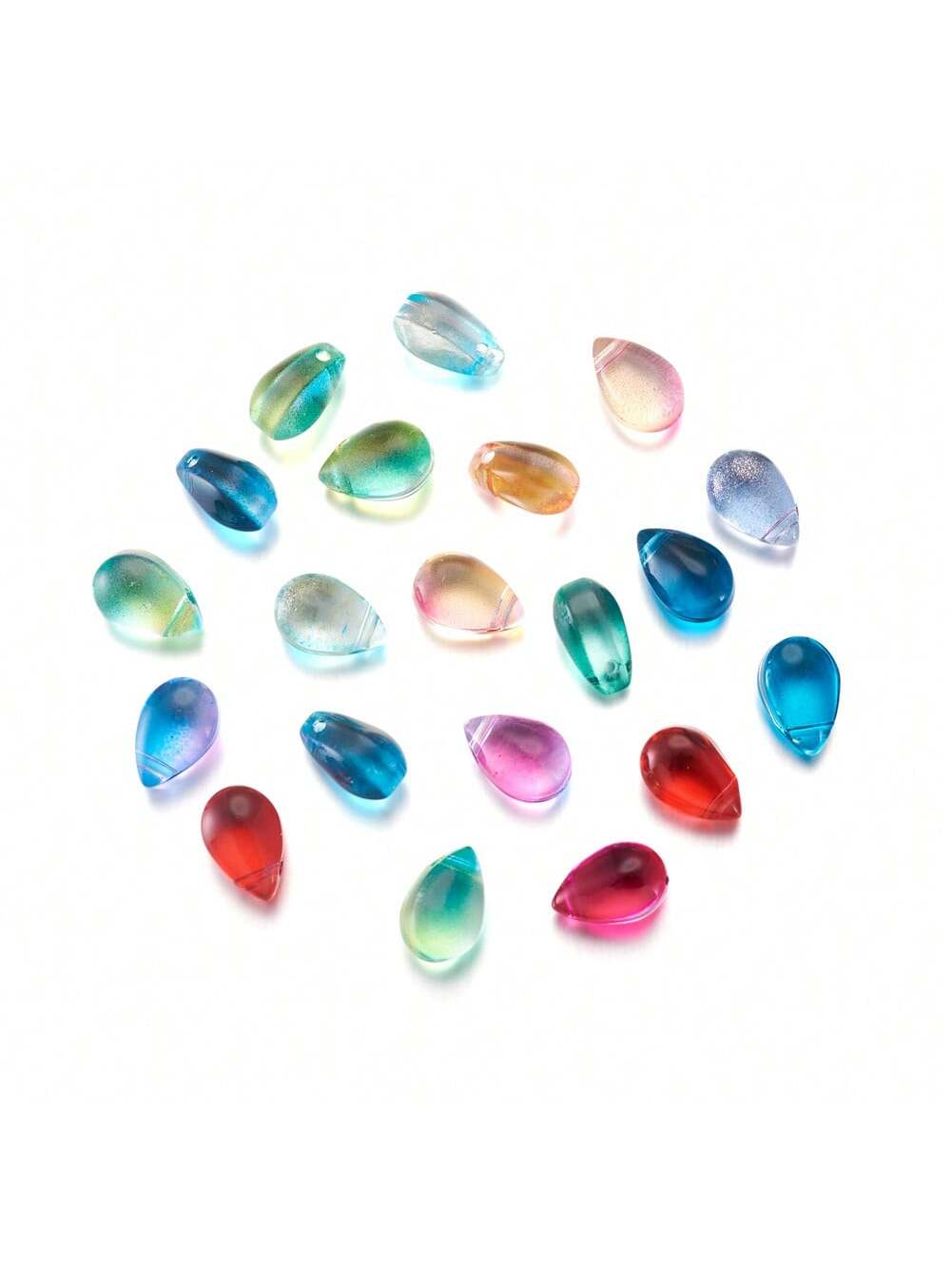 200pcs 9x6x5mm Teardrop Shaped Clear Glass Microbeads, Top Drilled Microbeads For Diy Making Fashion Earrings Necklaces Crafts Charms--1