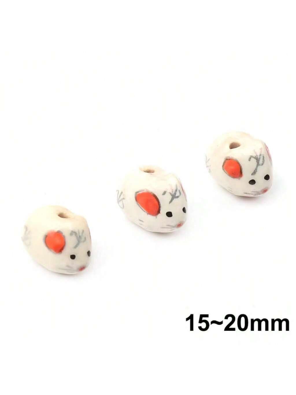 Chinese Zodiac Ceramic Beads With Holes, Animal Patterned Handmade Diy Jewelry Supplies For Necklace, Bracelet--1