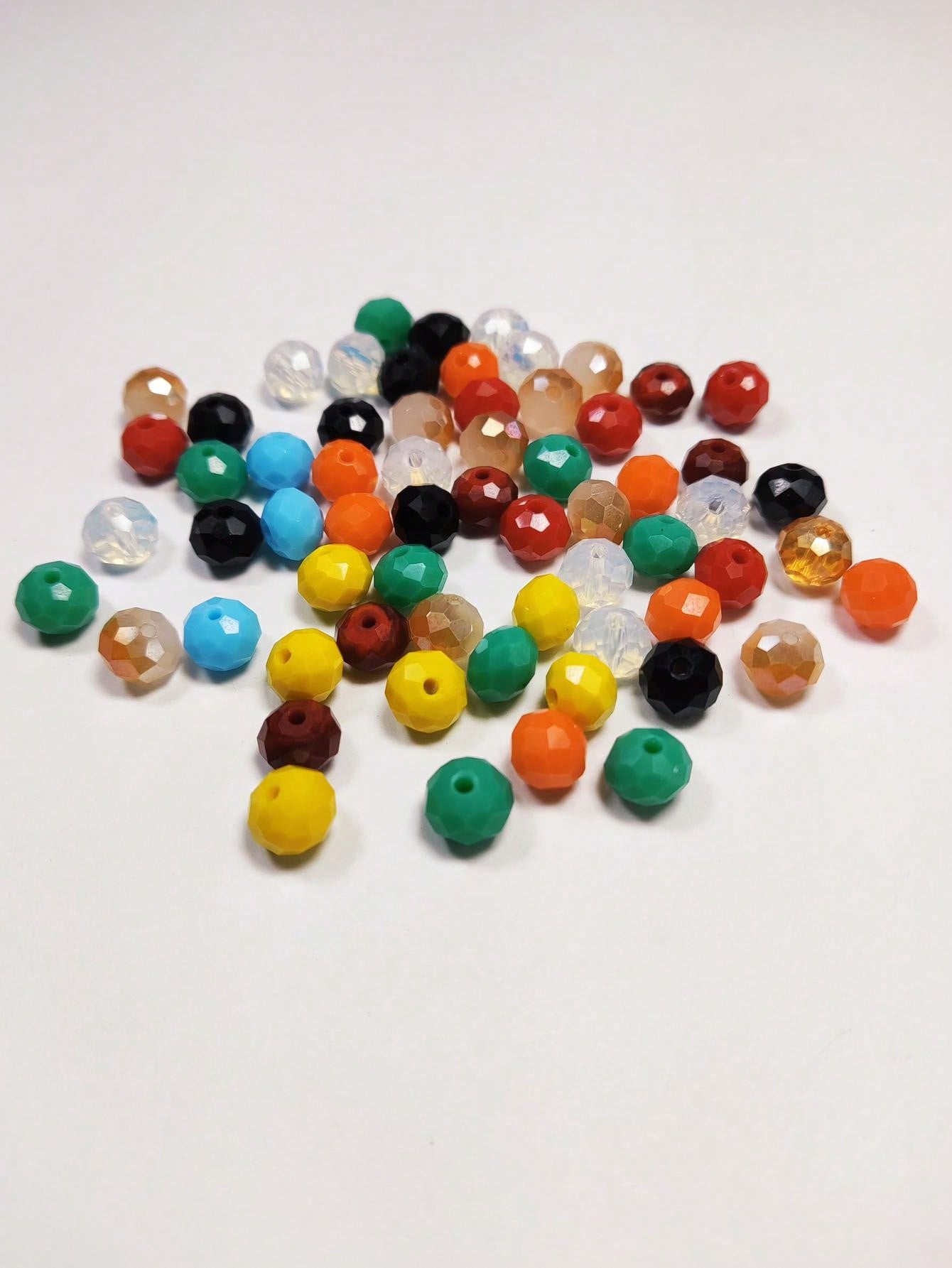 1Strand 3mm/4mm/6mm/8mm/10mm/12mm Assorted Colours Glass Rondelle Beads/Glass Crystal Faceted Beads For Bracelet/Necklace/Anklet/Earrings Jewelry Makings/DIY Loose Beads/Crystal Spacer Beads/Wedding Decoration/Xmas Tree Decoration/Holiday-Multicolor-1